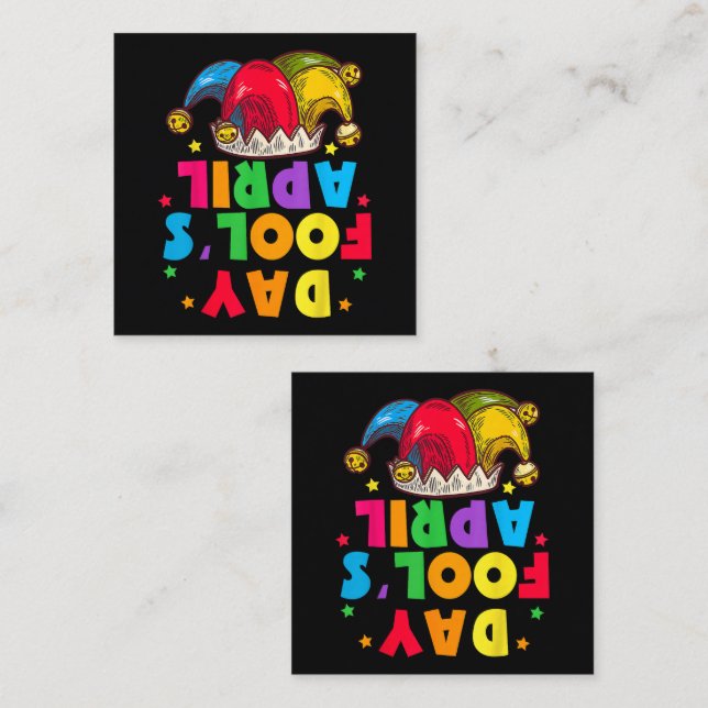 Funny April Fool's Day Pranks Kit 1st April Jokes Square Business Card (Front/Back)
