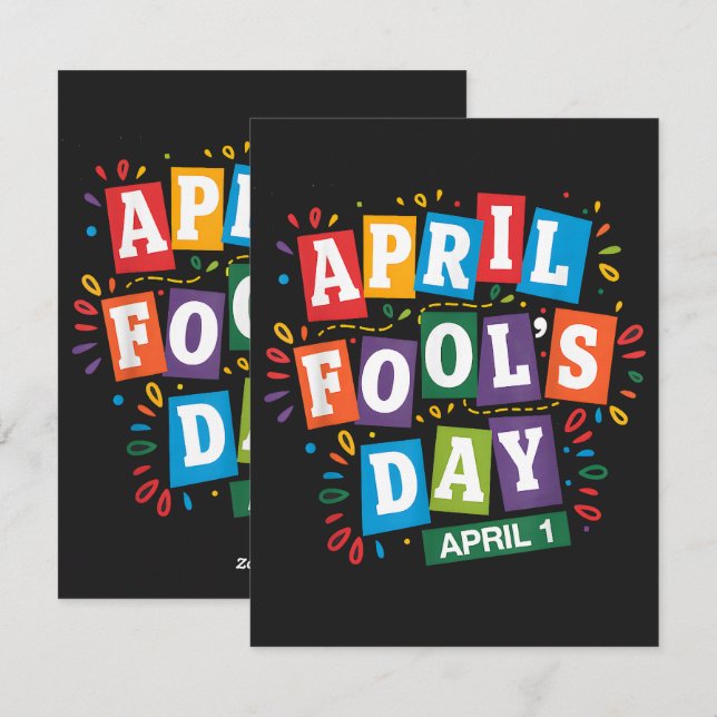 Funny April Fools Day Pranks Kit Holiday Card (Front/Back)