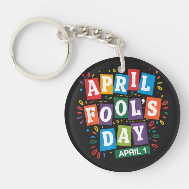 Funny April Fools Day Pranks Kit Key Ring (Front)