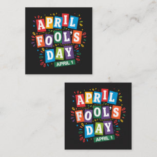 Funny April Fools Day Pranks Kit Square Business Card