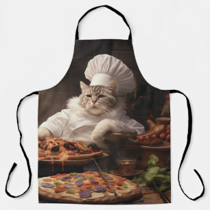 Funny Apron For Cat lovers Pizza Chef
