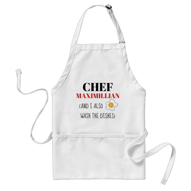 Funny apron for men custom name (Front)