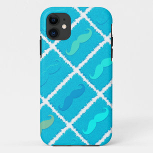 Funny Aqua Moustache iPhone 11 Case