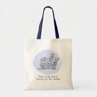 Funny Aquarius Zodiac Cat Tote Bag