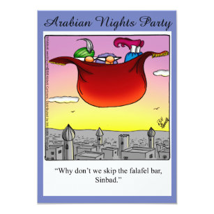 Funny Arabian Nights Party Invitations