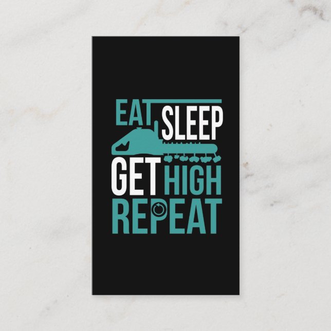 Funny Arborist Get High Tree Chain saw Worker Business Card (Front)