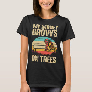 Funny Arborist Logger Gift Men Cool Tree Climber L T-Shirt