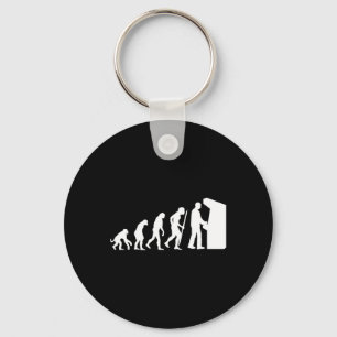 Funny Arcade Evolution Arcade Old School Video Gam Key Ring