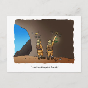 Funny Archaeologist Humour Cave Drawings Postcard
