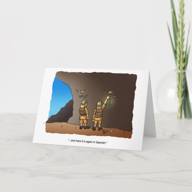Funny Archaeologist Humour Greeting Card (Front)