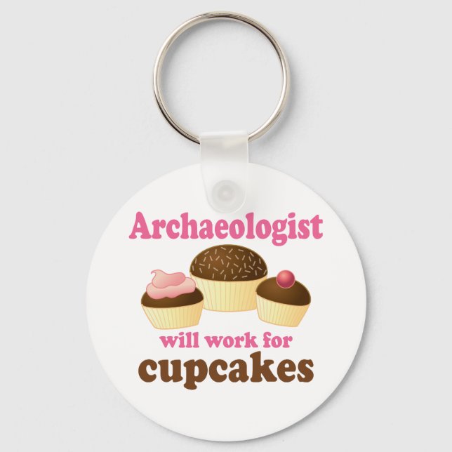 Funny Archaeologist Key Ring (Front)