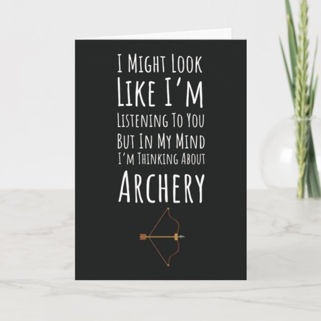 Funny Archery Cards Bow And Arrow Sports Humour  (Front)