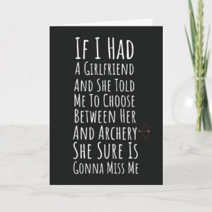 Funny Archery Cards For Men Teen Boys Archer Humou