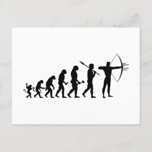 funny archery Evoution Postcard
