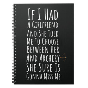 Funny Archery Gifts For Him Men Teen Boys Archer Notebook