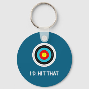 Funny Archery Quote I'd Hit That Archer Gif Key Ring