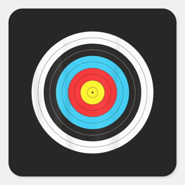 Funny Archery Target Square Sticker (Front)