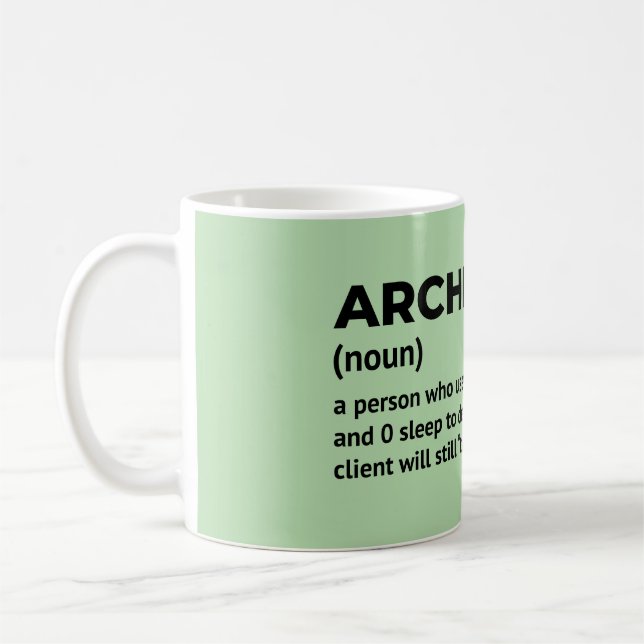 Funny Architect Coffee Mug (Left)