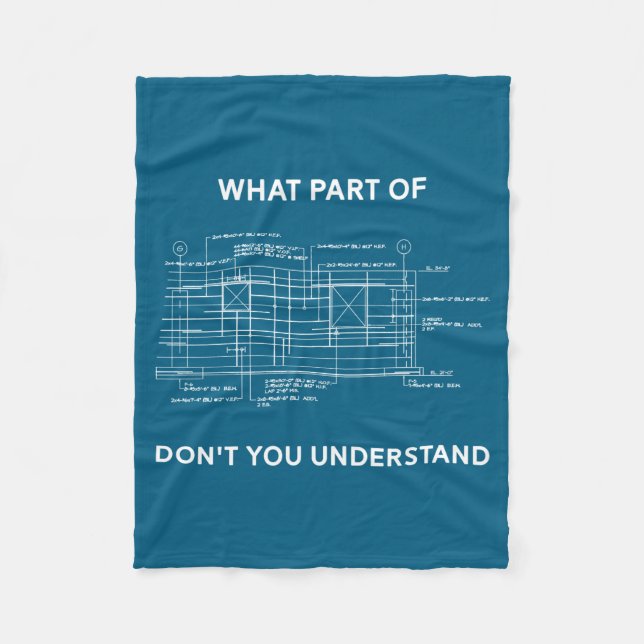 Funny Architectural Civil Engineering Engineer  Fleece Blanket (Front)
