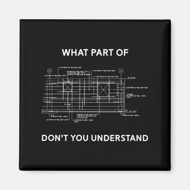 Funny Architectural Civil Engineering Engineer  Magnet (Front)