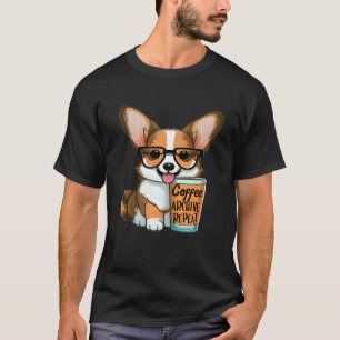 Funny Archivist Coffee Lover Corgi Owner - Archive T-Shirt