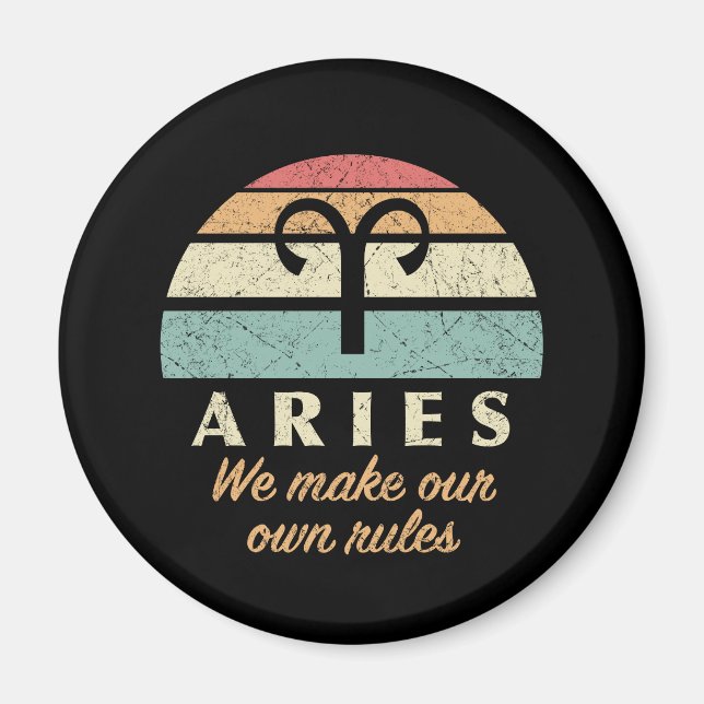 Funny Aries Zodiac Rules Magnet (Front)