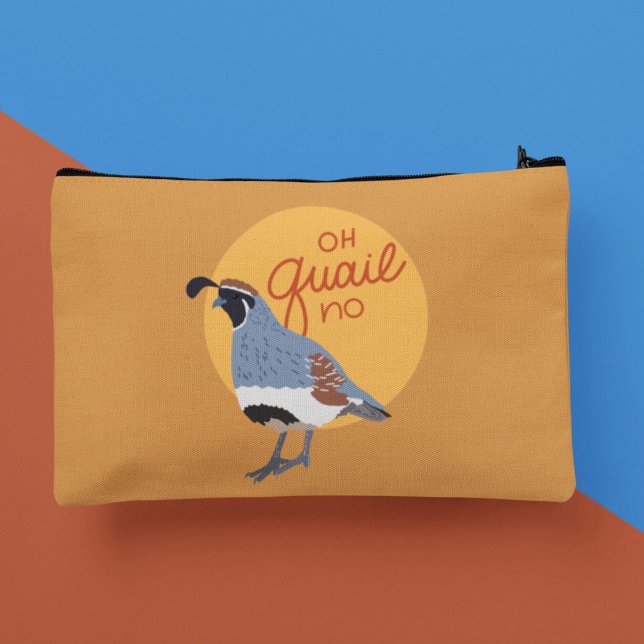Funny Arizona Quail Birding Humour Accessory Pouch (Creator Uploaded)