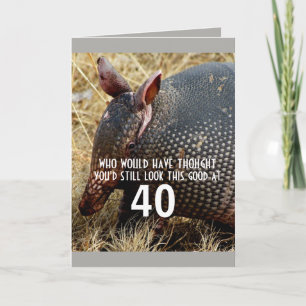 funny armadillo custom birthday card humour