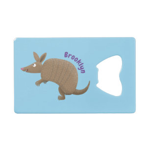Funny armadillo happy cartoon illustration