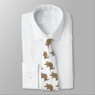Funny armadillo happy cartoon illustration tie