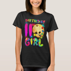 Funny Art Birthday 11 Year Old Girl Cute 11th Birt T-Shirt