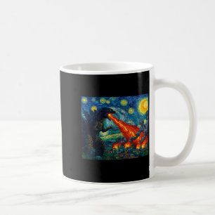 Funny Art Japanese Monster Kaiju In Van Gogh Starr Coffee Mug