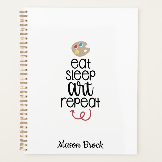 Funny art student school personalised gift planner (Front)