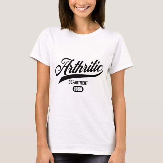 Funny Arthritic Department Tee With Custom Year (Front)