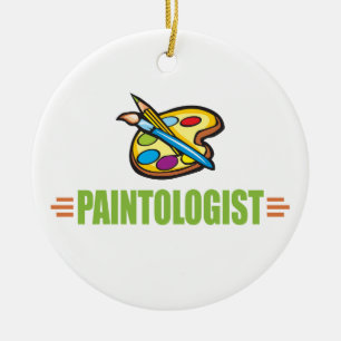 Funny Artist Ceramic Ornament