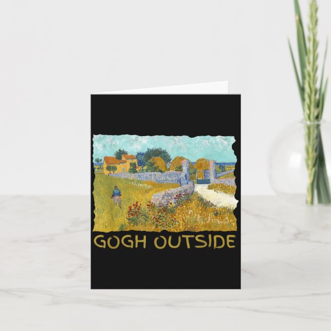 Funny Artist Gogh Outside Starry Night Insrational Card (Front)