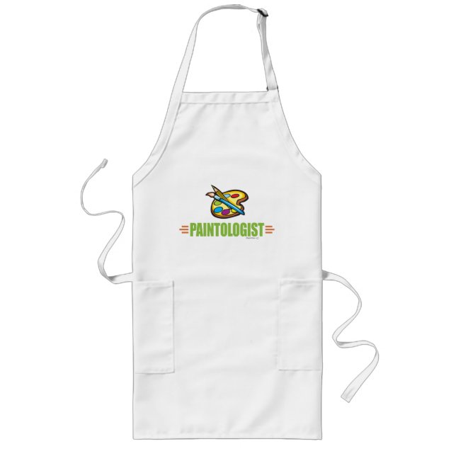 Funny Artist Long Apron (Front)