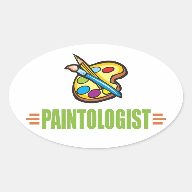 Funny Artist Oval Sticker (Front)