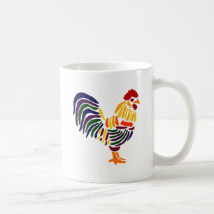 Funny Artistic Rooster Coffee Mug