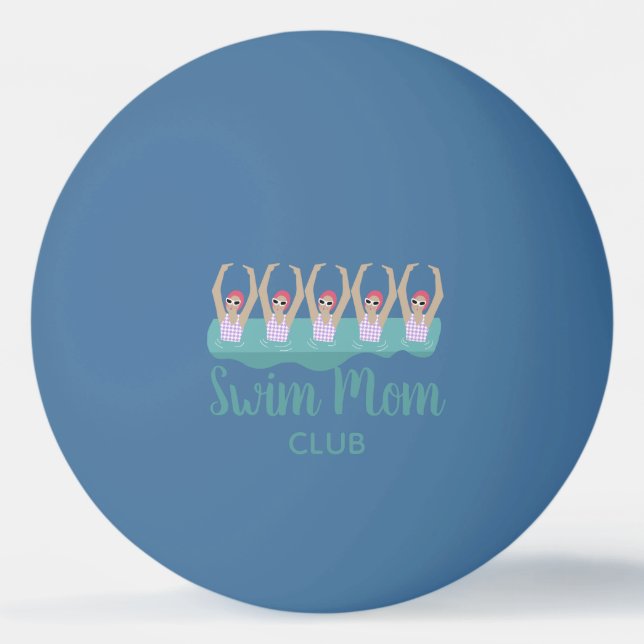 Funny Artistic Synchro Swimming Swimmers Swim Mum Ping Pong Ball (Front)