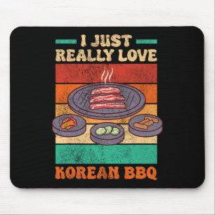 Funny Asian Foodie - Korean Bbq  Mouse Pad