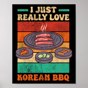 Funny Asian Foodie - Korean Bbq  Poster