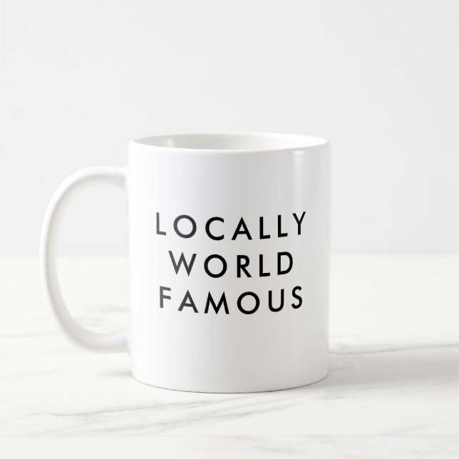 Funny Aspiration Minimalist Modern Nameplate Coffee Mug (Left)