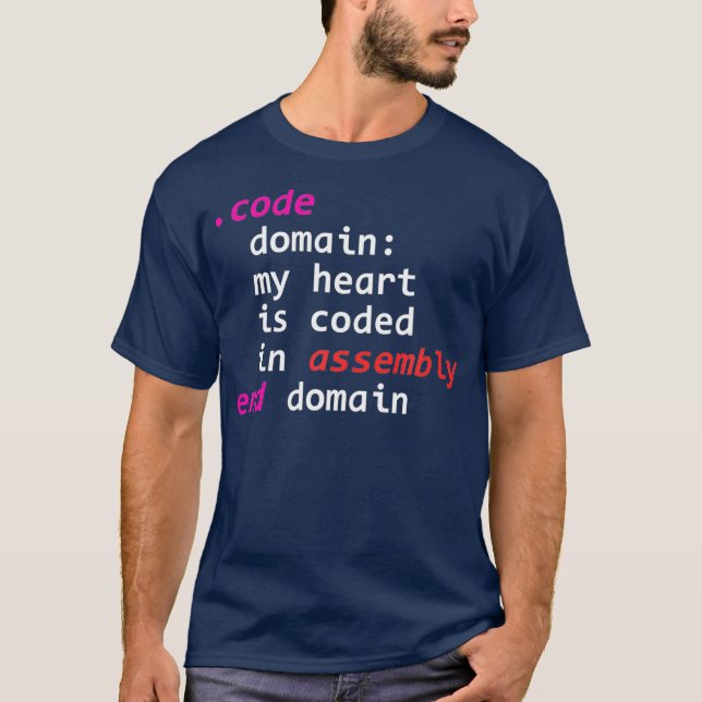 Funny Assembly Language Coding  Software T-Shirt (Front)