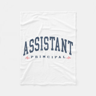 Funny Assistant Principal Funny School Worker Fleece Blanket