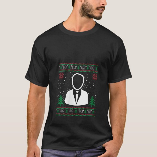 Funny Assistant Principal Santa Hat Ugly Christmas T-Shirt (Front)