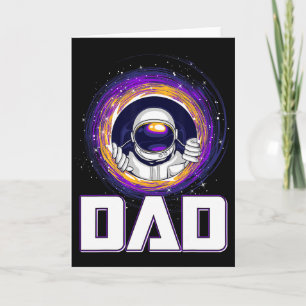 Funny Astronaut Dad Outer Space Galaxy Lover Fathe Card