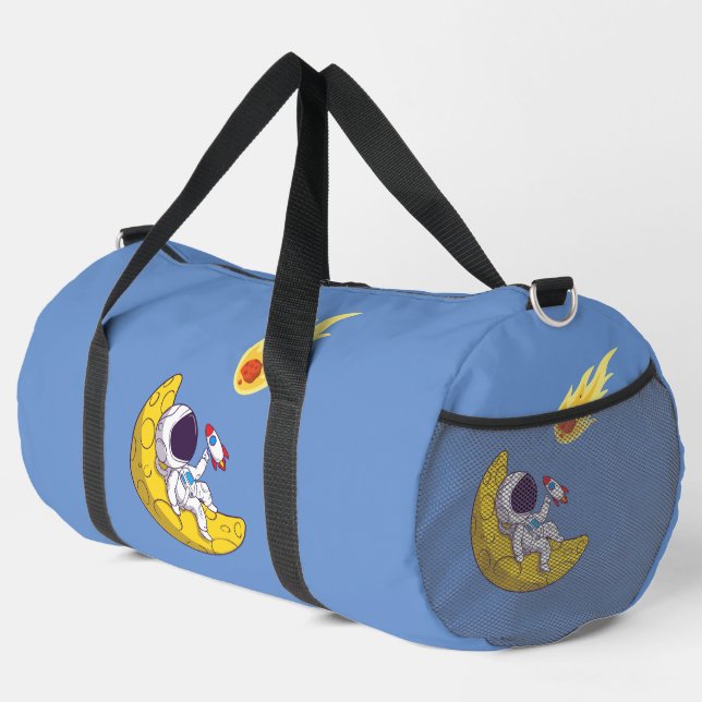 funny astronaut duffle bag (Right Corner)