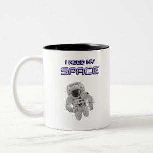 Funny Astronaut - I Need My Space Two-Tone Coffee Mug