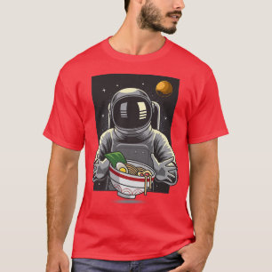 Funny Astronaut Japanese Ramen Noodles Soup Cute B T-Shirt